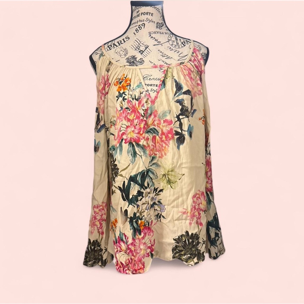 Fifteen Twenty Floral Cold Shoulder Women Top